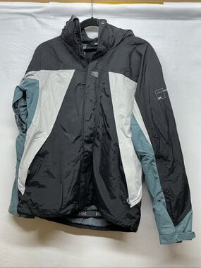 Helly Hansen Black, White & Teal Ski Jacket